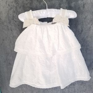 Tahari Baby Girls 6-9 Months Dress Romper White Eyelet